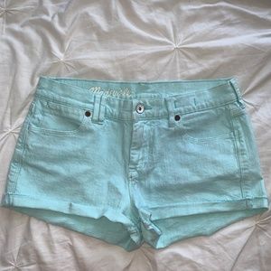 Madewell shorts mint blue